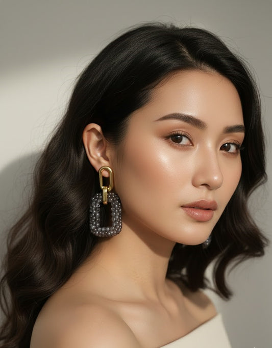 Smoky Quartz Link Drops – Contemporary Chic